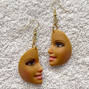 BARBIE HALF FACE/HEAD EARRINGS 💛